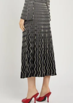 Aliza textured knit midi skirt