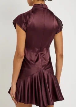 Alizee panelled silk-blend mini dress
