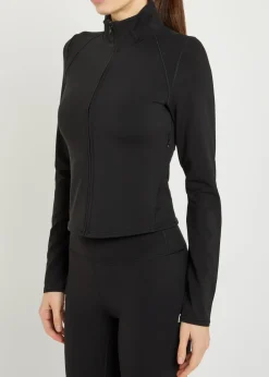 All The Feels zip up stretch-jersey top