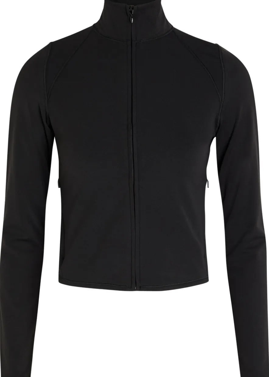 All The Feels zip up stretch-jersey top