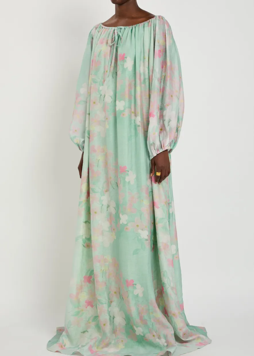 Ally floral-print woven maxi dress
