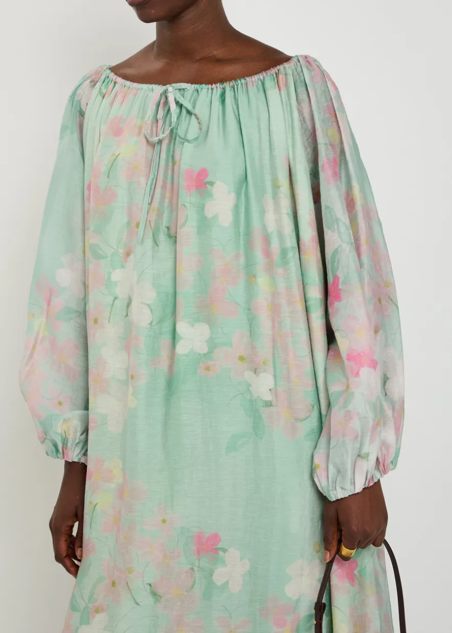 Ally floral-print woven maxi dress