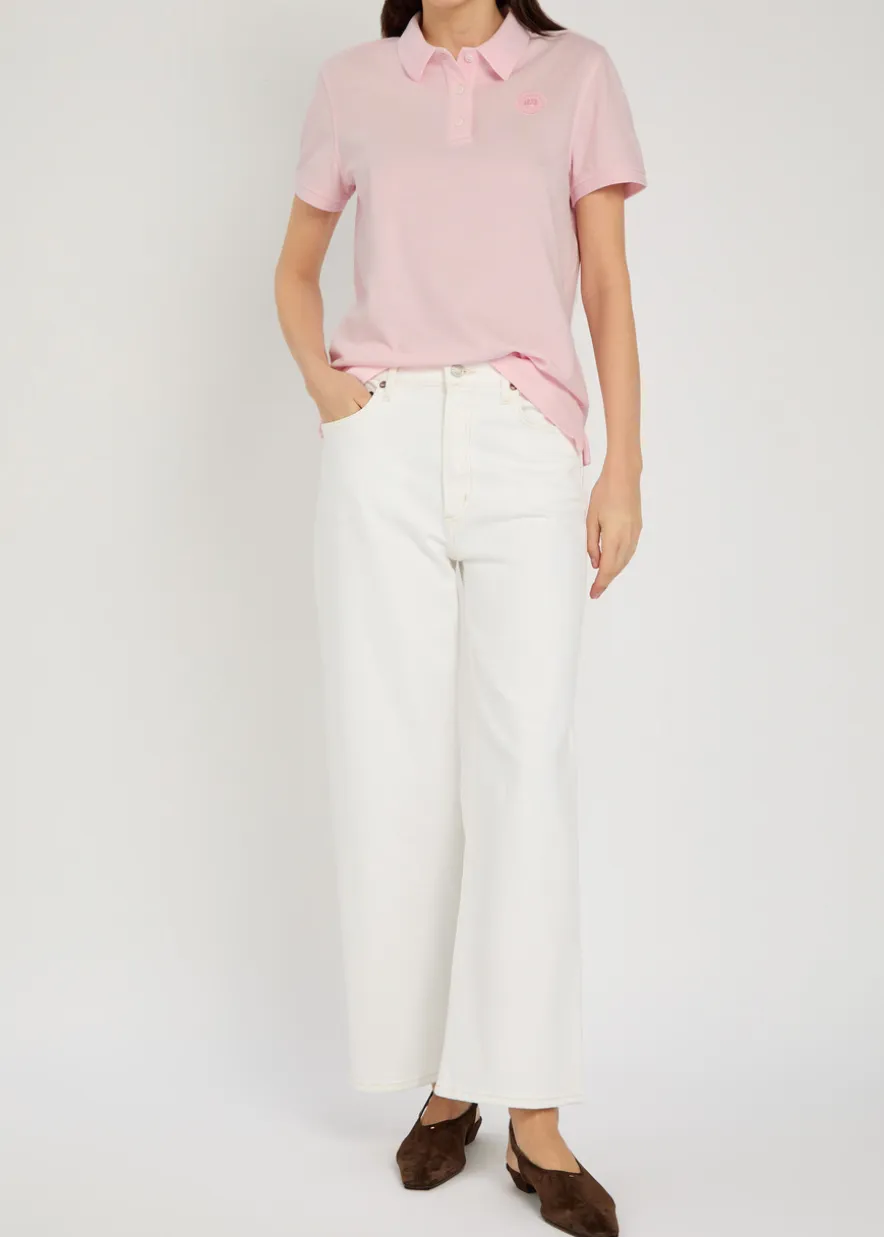 Almira logo-appliqued piqué cotton polo shirt