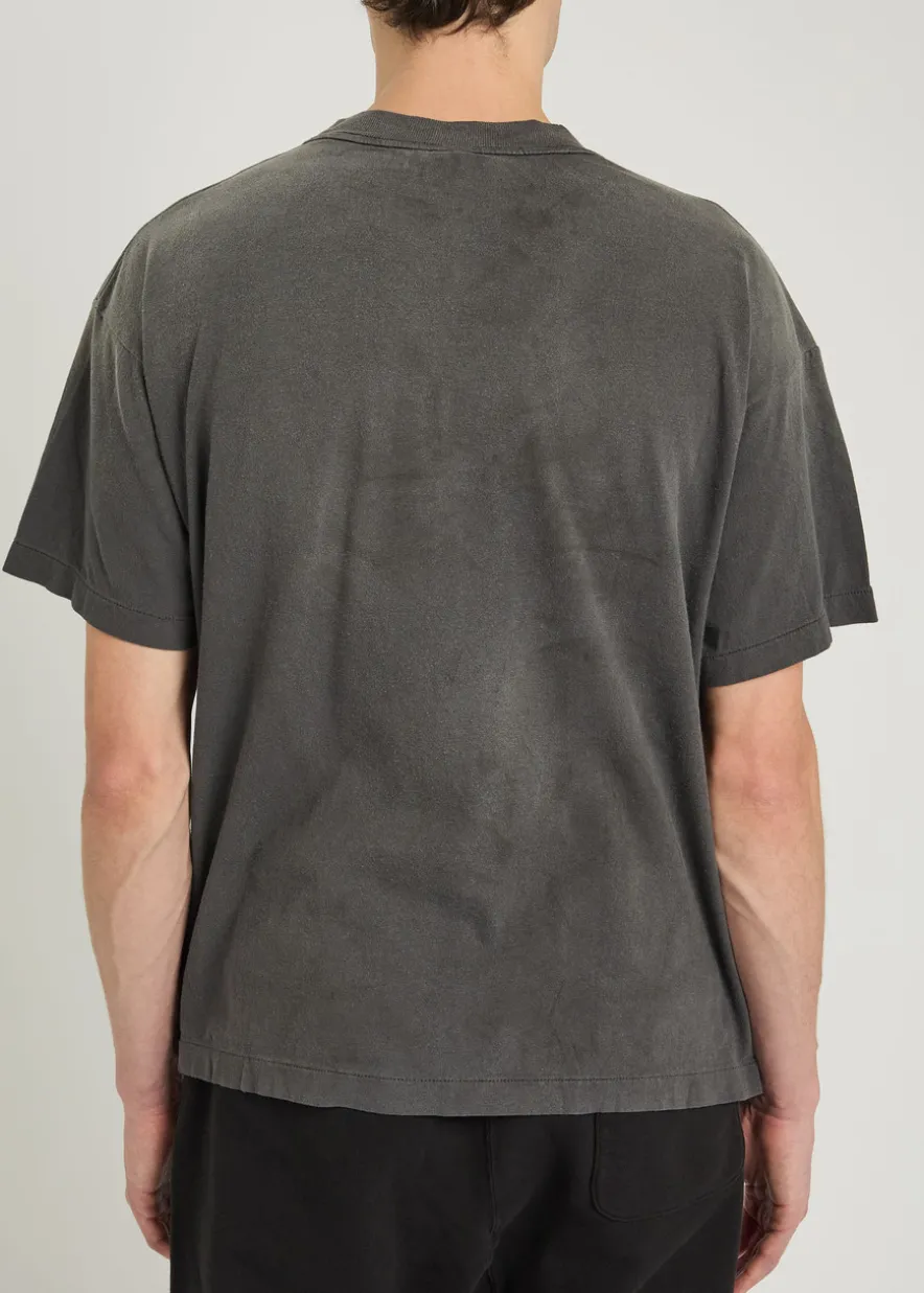 Alpha Nucleus printed distressed cotton T-shirt