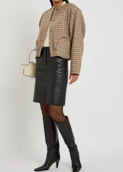 Altai checked wool and cashmere-blend jacket