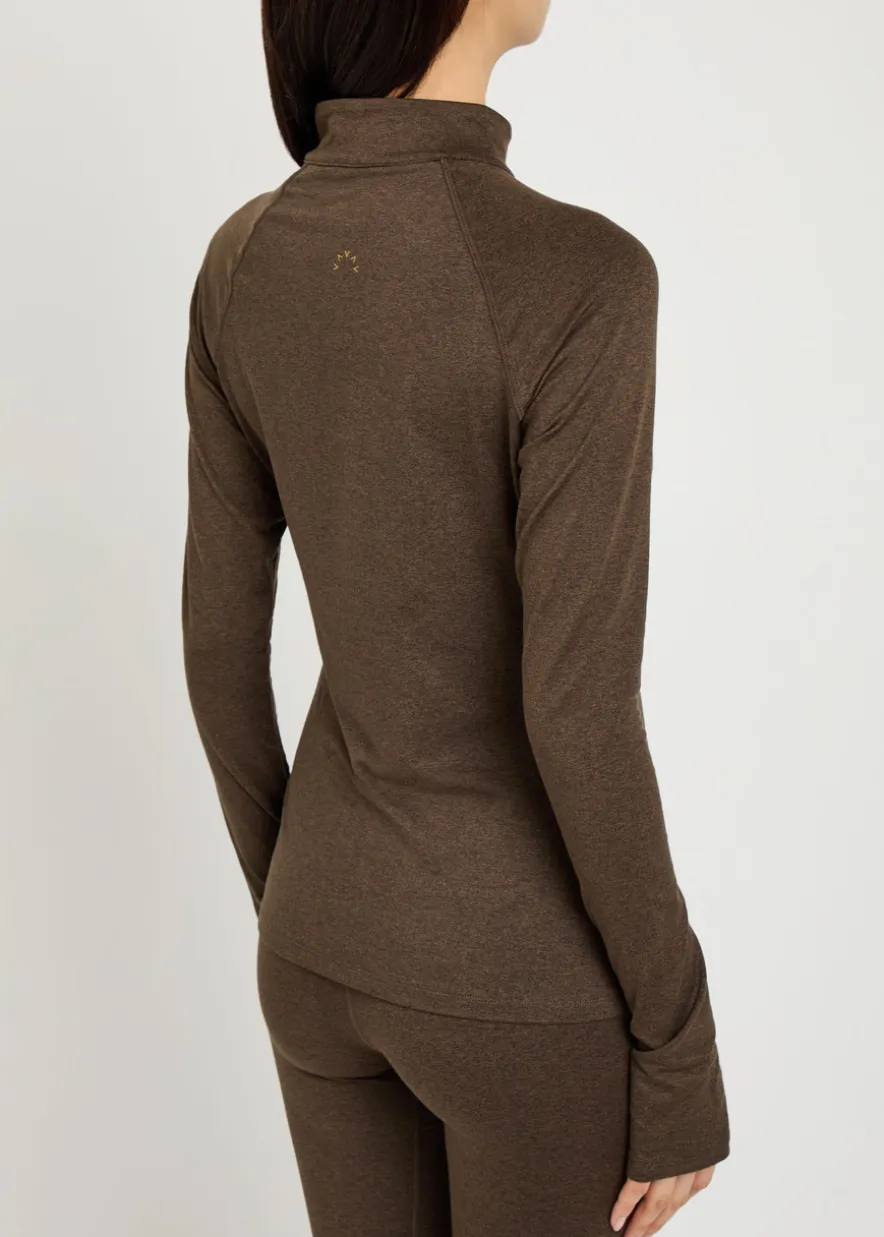 Always Warm half-zip stretch-jersey top