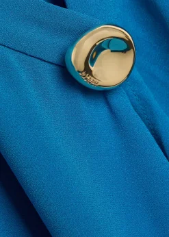 Aly cascading crepe midi dress