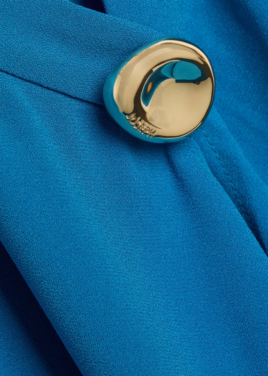 Aly cascading crepe midi dress