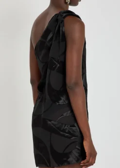 Amaris devoré georgette mini dress