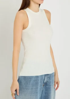 Amaya ribbed cotton and cashmere-blend tank top