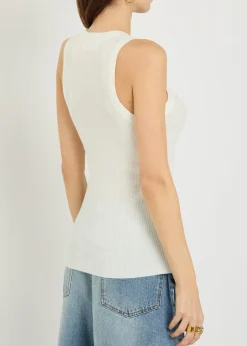 Amaya ribbed cotton and cashmere-blend tank top