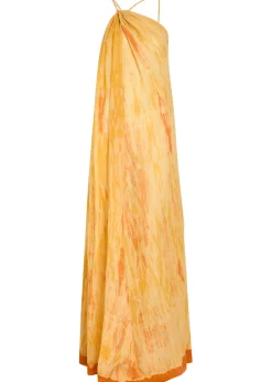 Amaya shibori cotton and silk-blend maxi dress