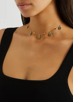 Amazonite Lena 18kt gold vermeil choker