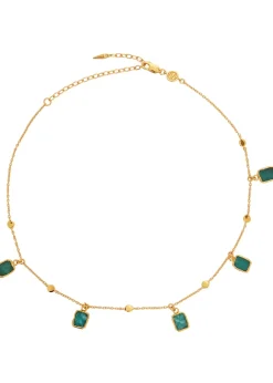 Amazonite Lena 18kt gold vermeil choker