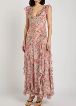 Ambika patterned silk-chiffon maxi dress