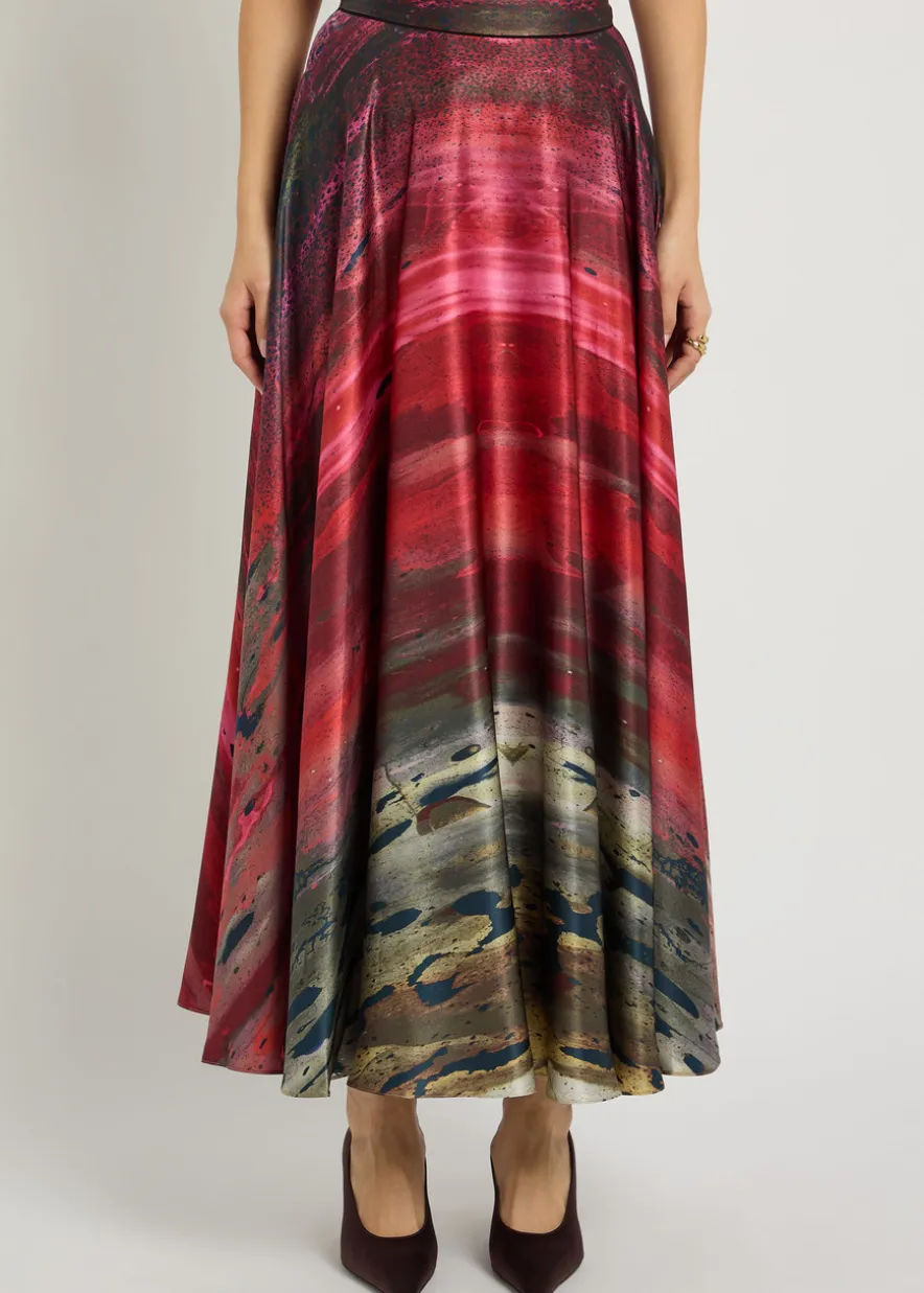 Ameera printed silk skirt