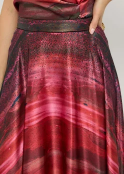 Ameera printed silk skirt