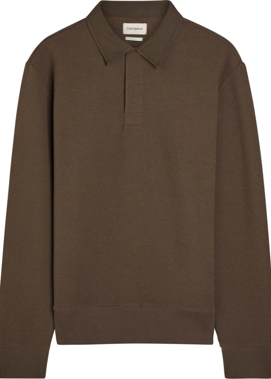 Amery waffle-knit polo shirt