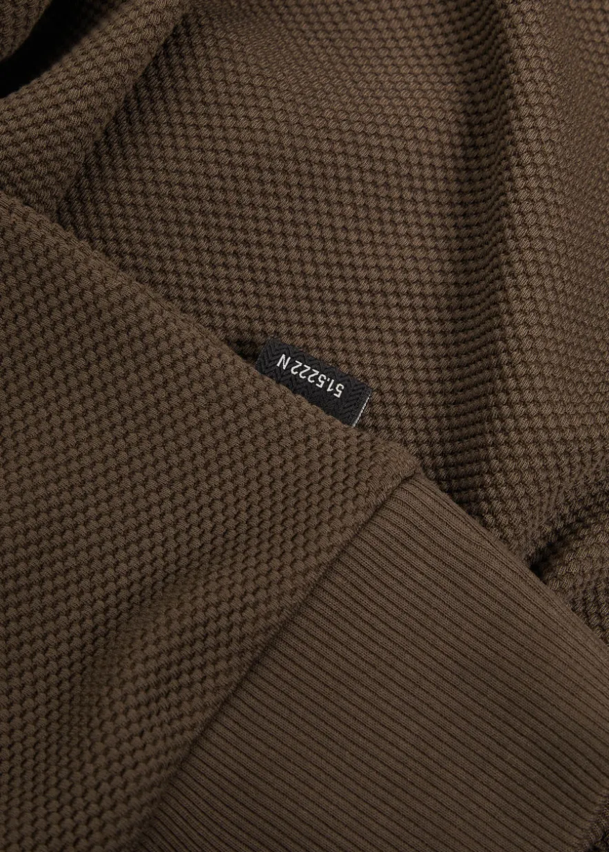 Amery waffle-knit polo shirt