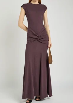 Ames twisted jersey maxi dress
