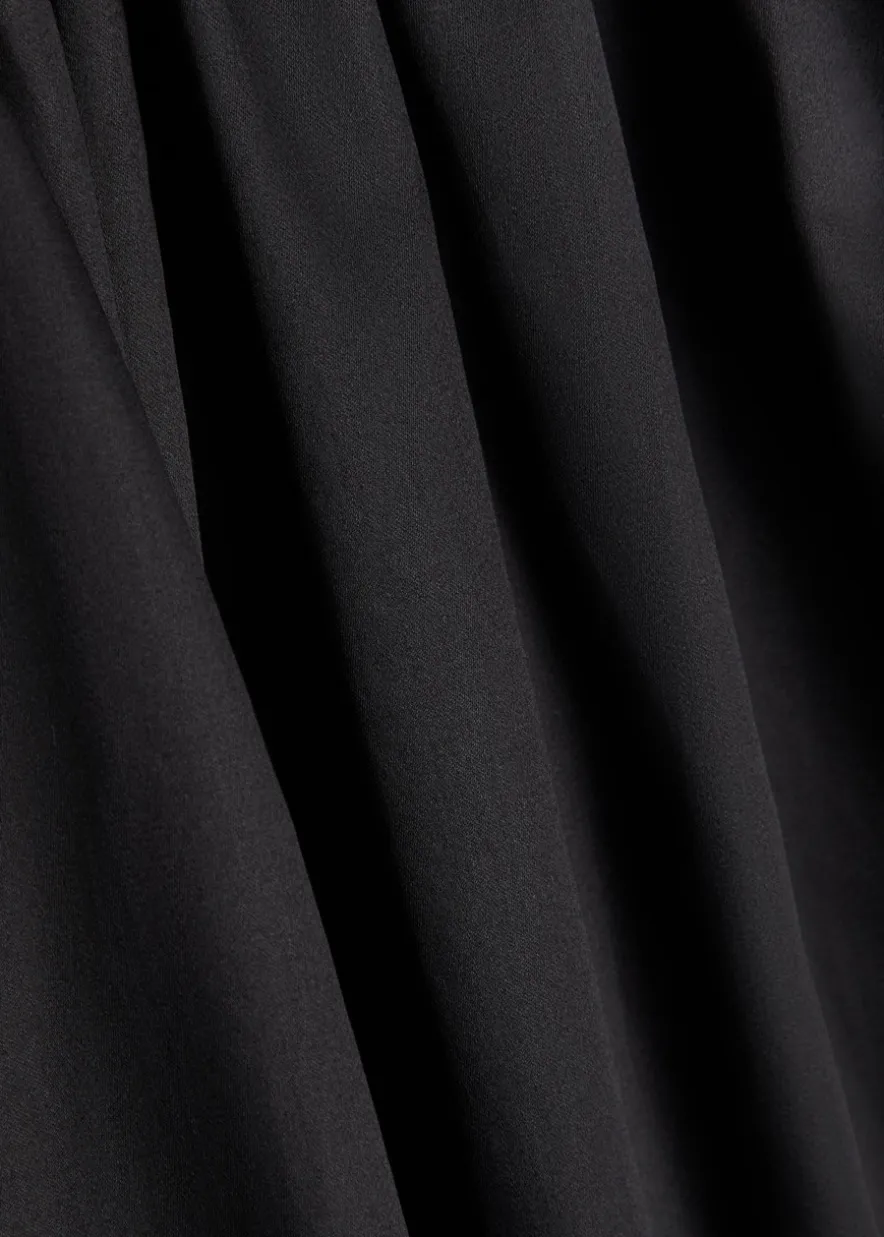 Amina gathered cotton midi dress