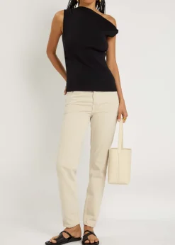 Ami off-the-shoulder knitted tank