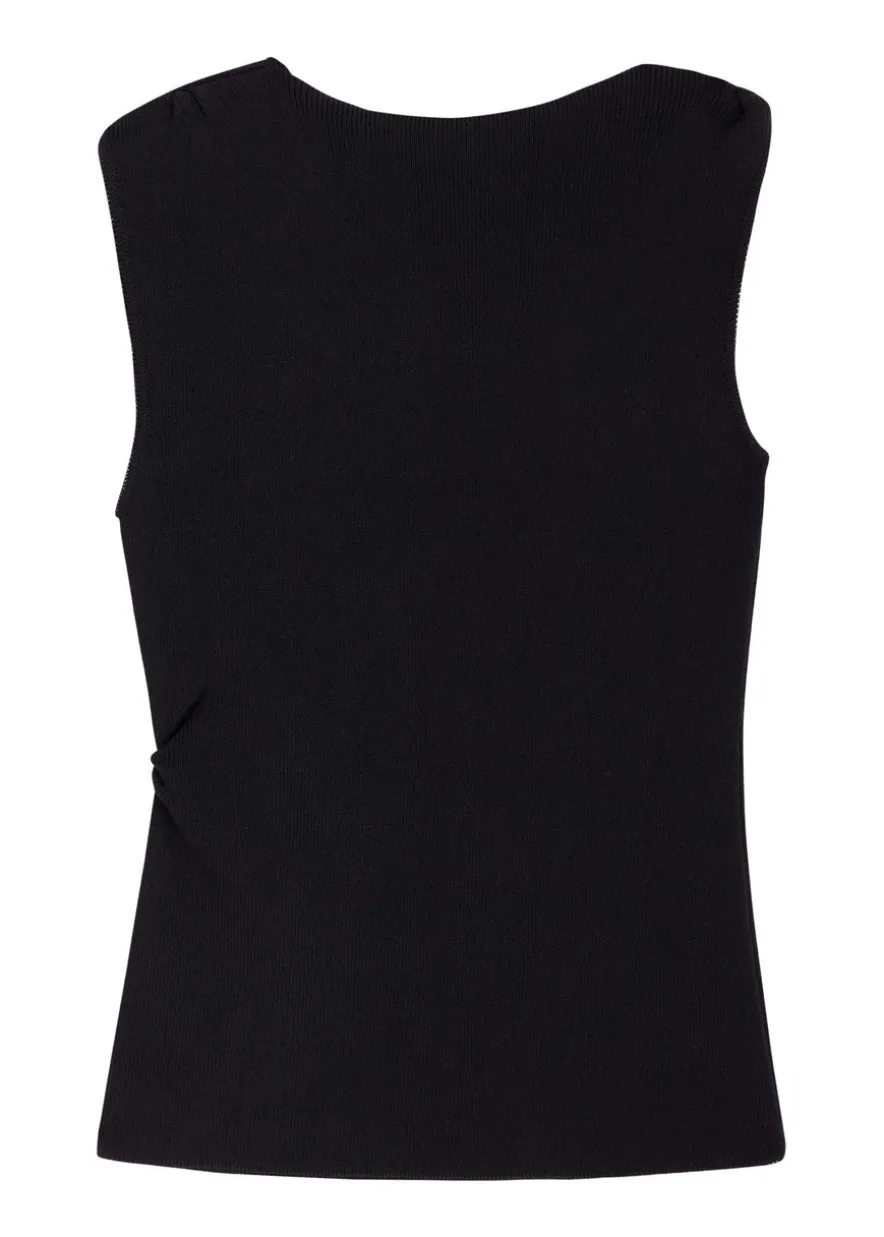 Ami off-the-shoulder knitted tank