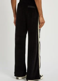 Amiri Bones appliquéd velour track pants