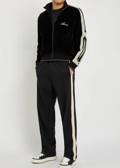 Amiri Bones appliquéd velour track jacket
