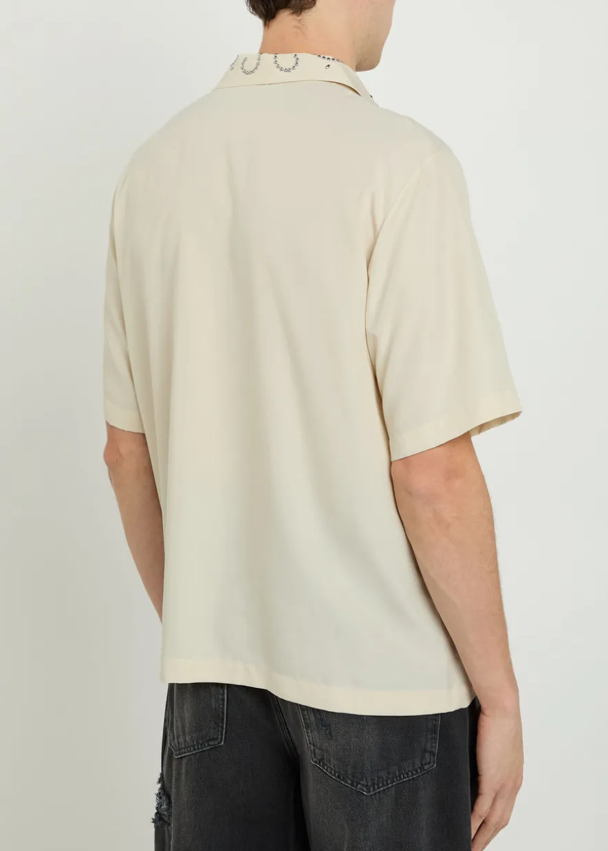 Amiri Stud embellished woven shirt