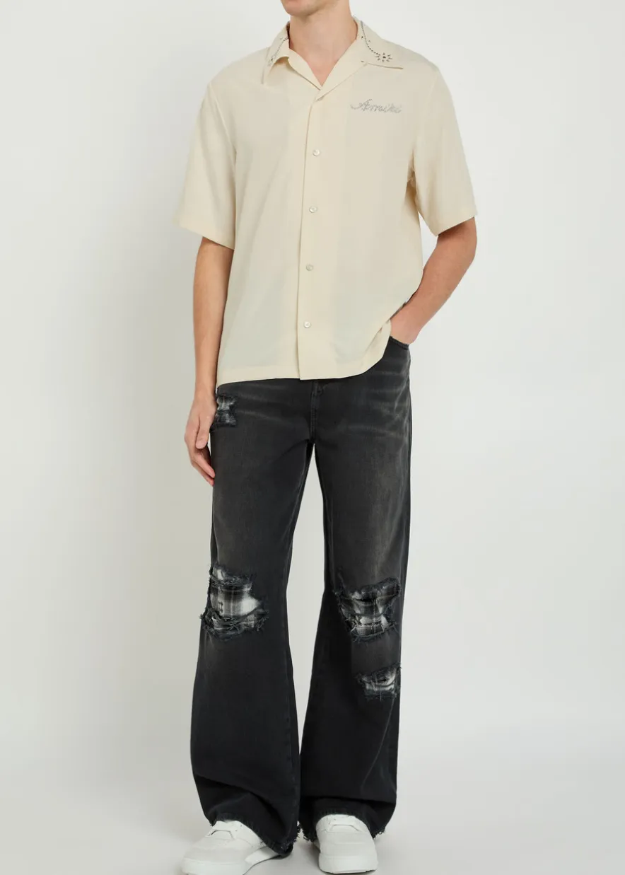 Amiri Stud embellished woven shirt