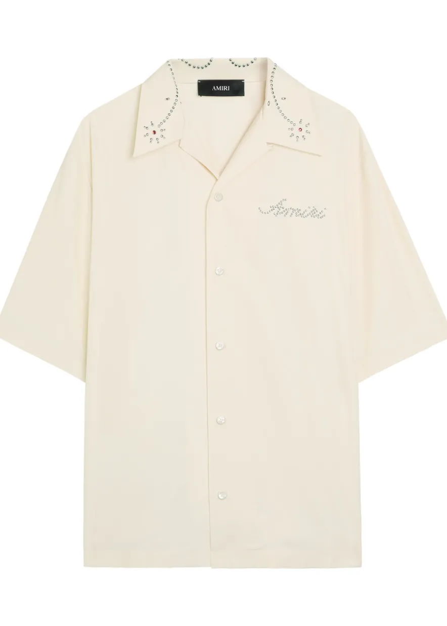 Amiri Stud embellished woven shirt