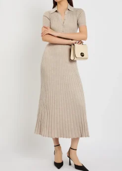 Amor ribbed cashmere-blend midi dress