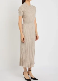 Amor ribbed cashmere-blend midi dress