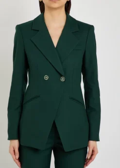 Amos double-breasted woven blazer jacket