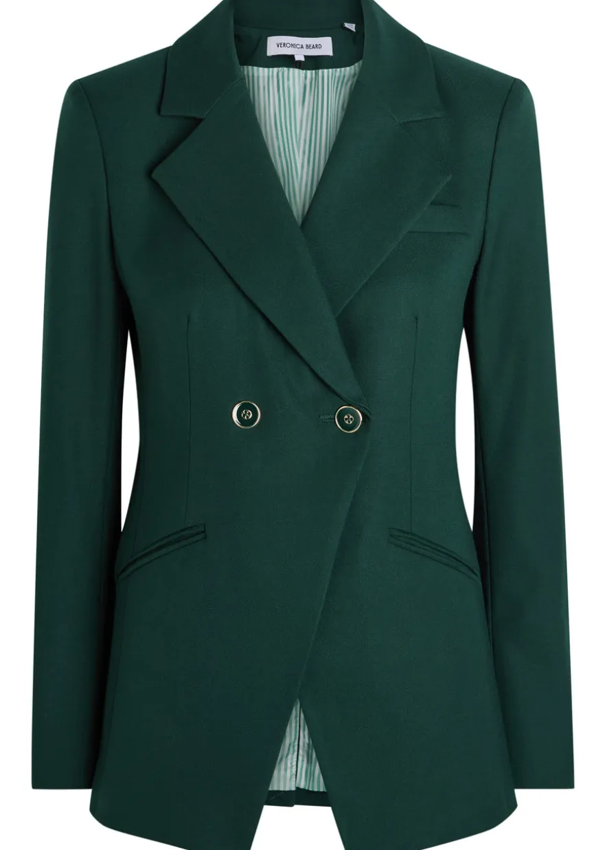 Amos double-breasted woven blazer jacket