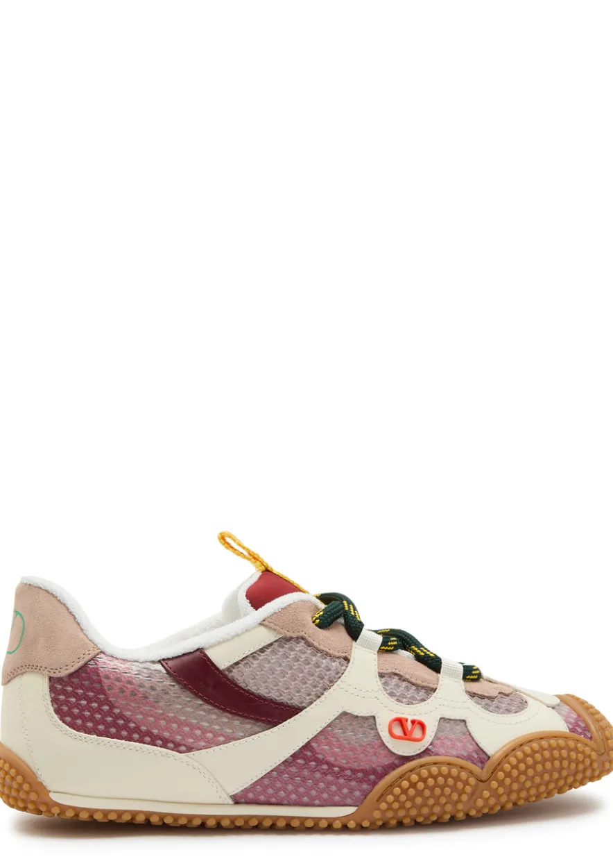 Amphibia panelled mesh sneakers