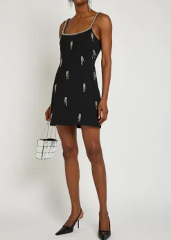 Amy embellished crepe mini dress