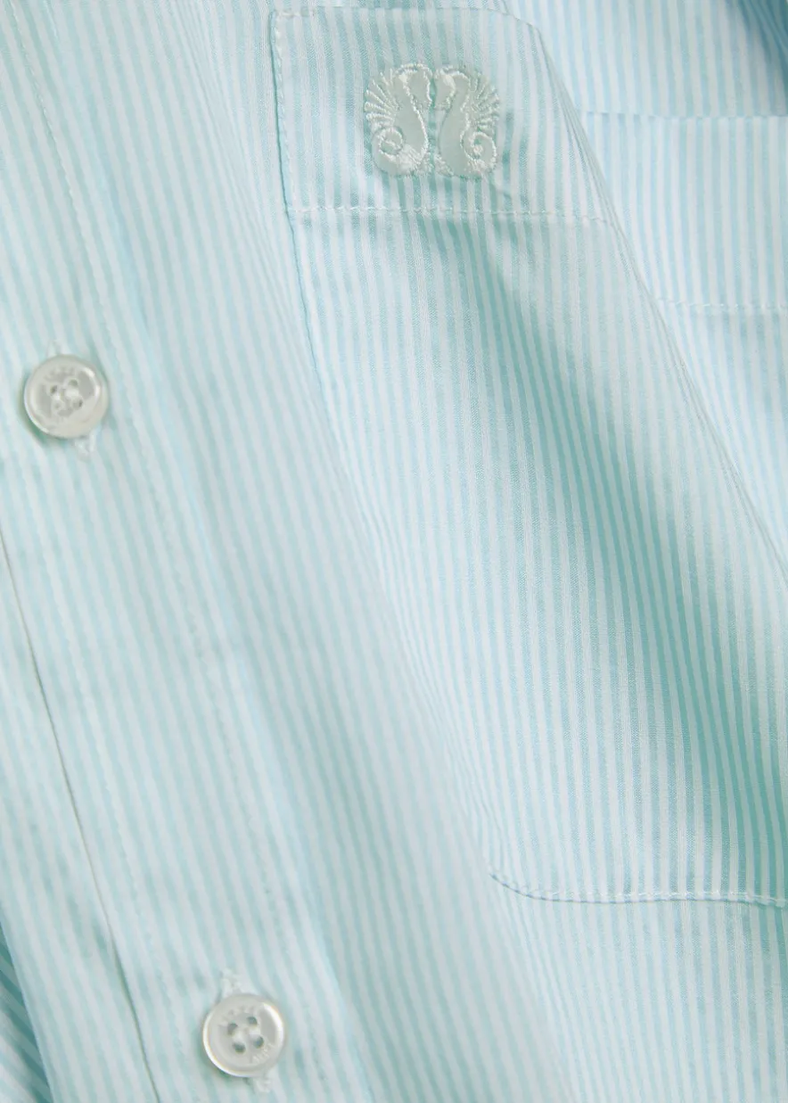 Anabas pinstripe silk and cotton-blend shirt
