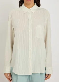 Anabas pinstripe silk shirt