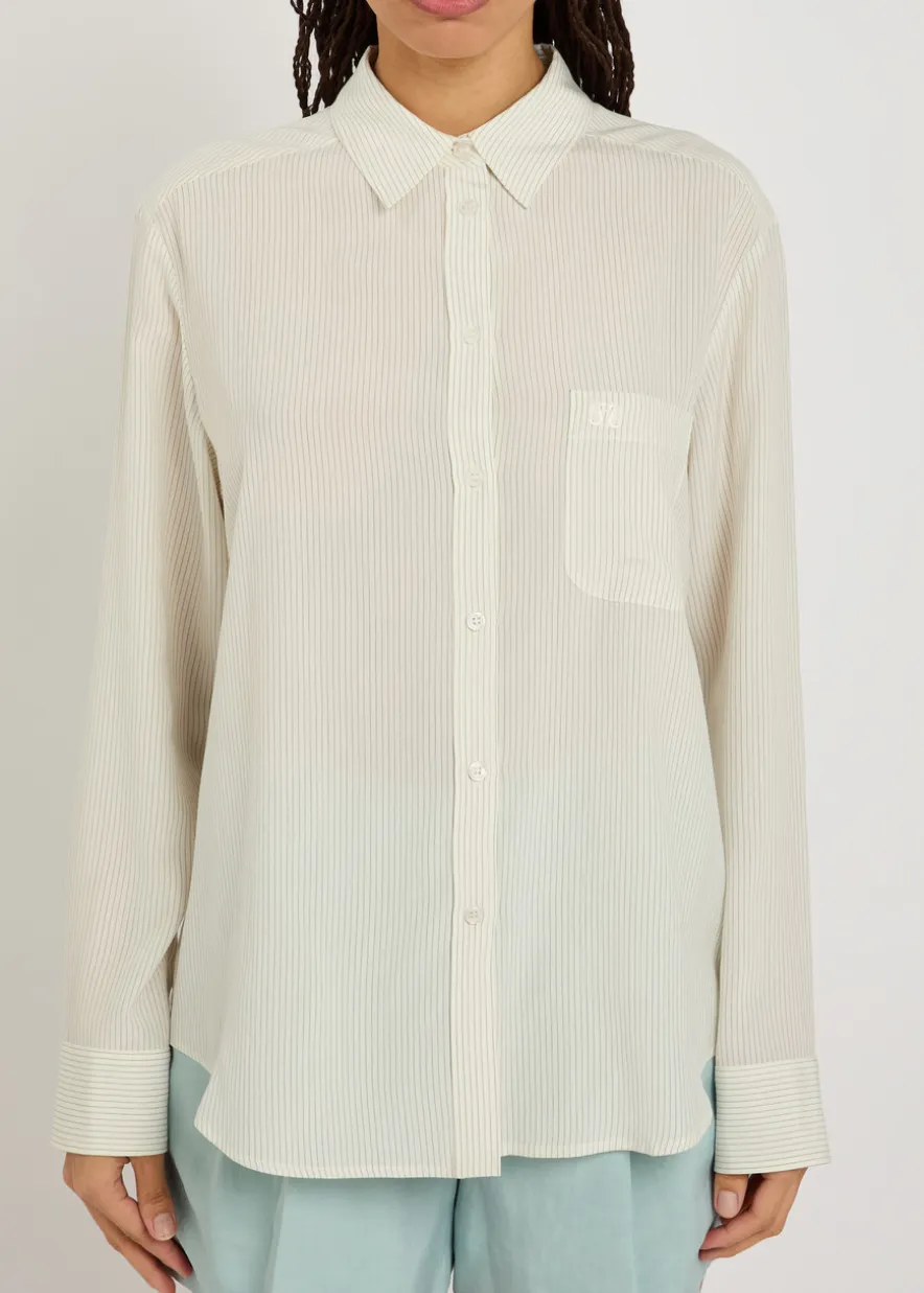Anabas pinstripe silk shirt