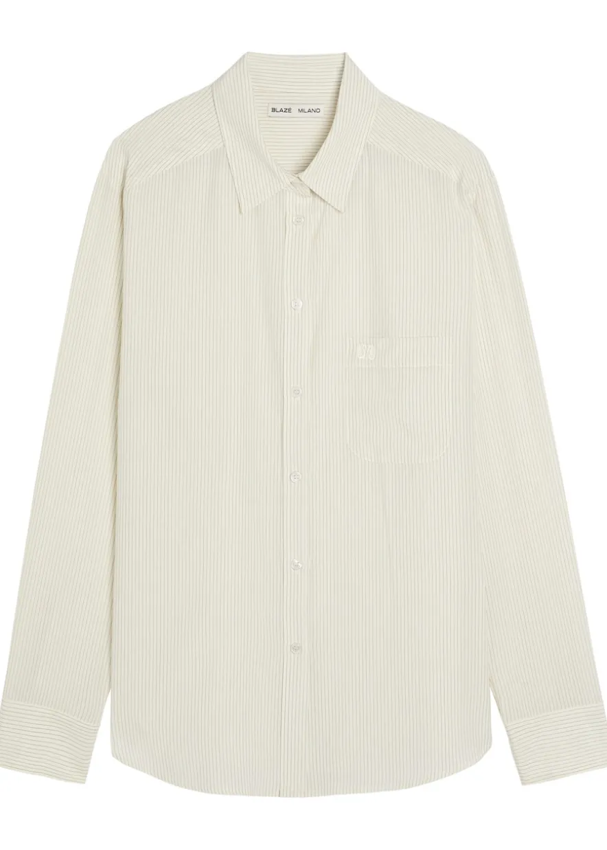 Anabas pinstripe silk shirt