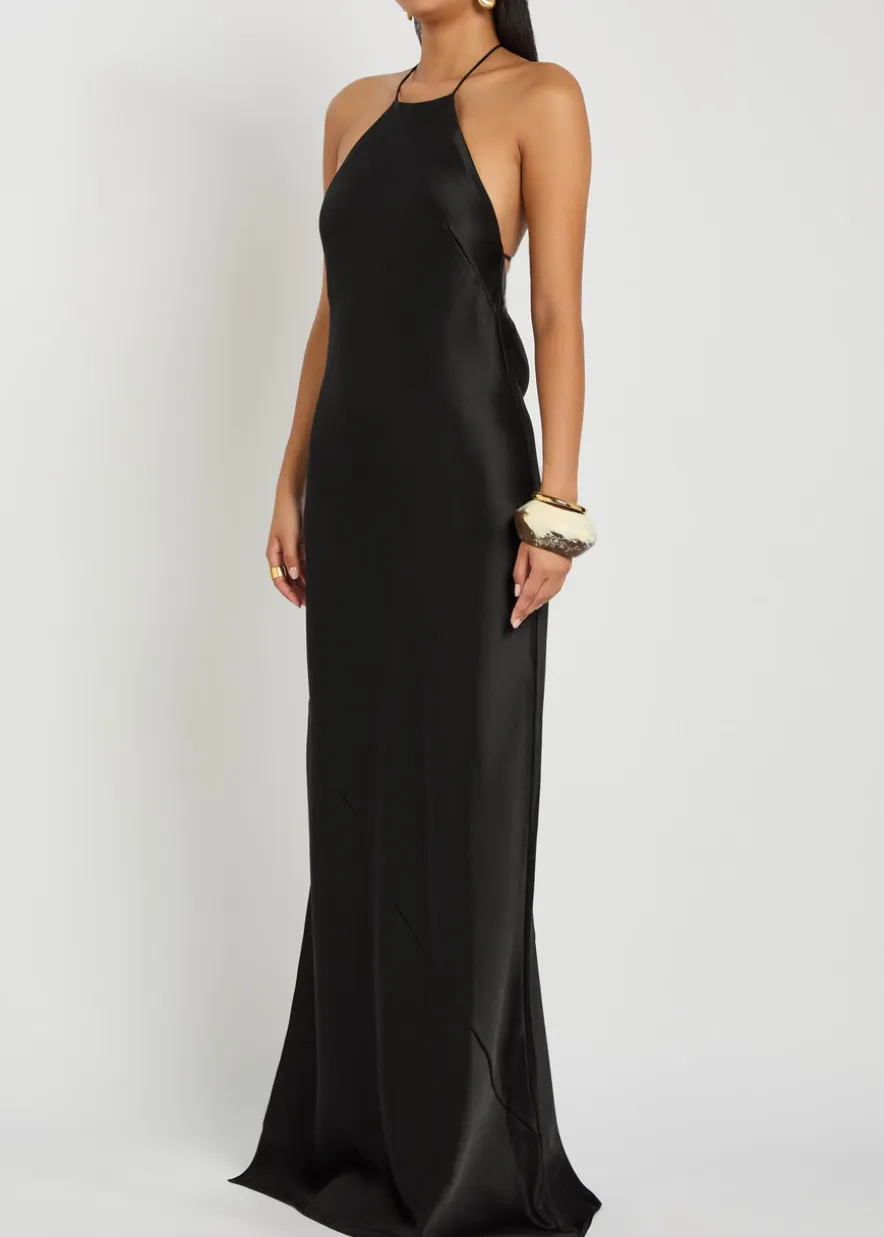 Anais satin maxi dress