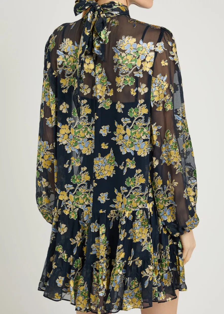 Anaya floral chiffon mini dress