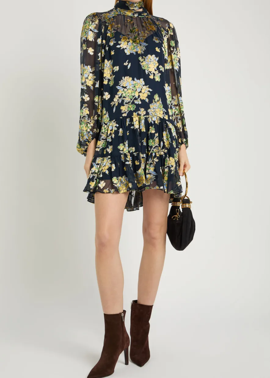 Anaya floral chiffon mini dress