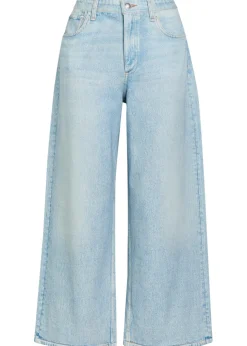 Andi denim-print cotton trousers