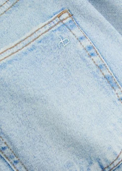 Andi denim-print cotton trousers