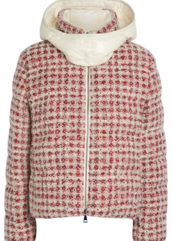 Andronne plaid padded metallic-tweed jacket