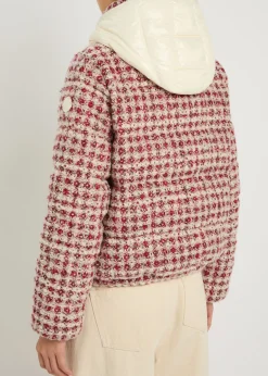 Andronne plaid padded metallic-tweed jacket