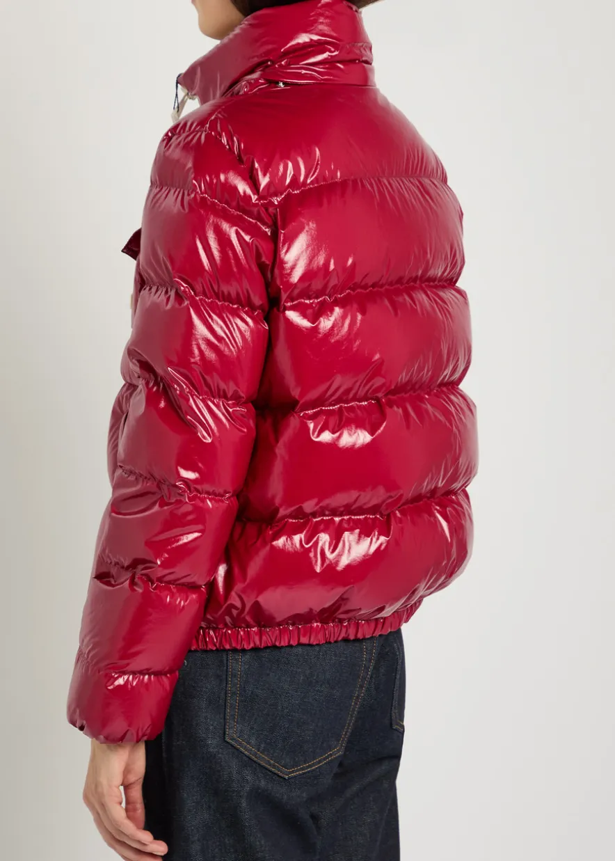 Andro padded hooded glossed shell jacket